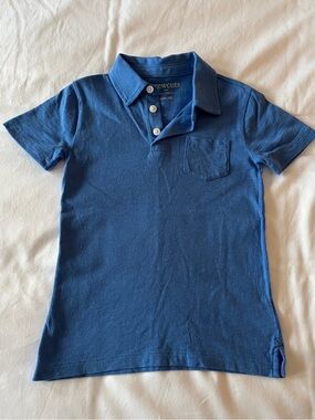 Crewcuts Cerulean Blue Striped Polo - Boys
